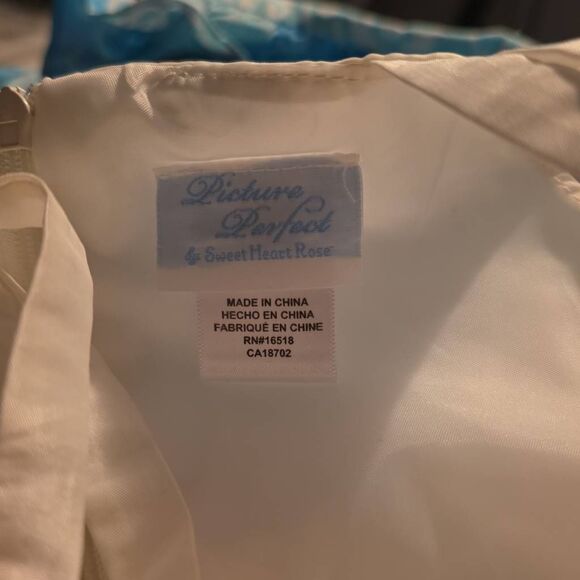Picture Perfect Girl's Size 5 Ivory Floral Flower Girl Dress - Picture 2 of 6